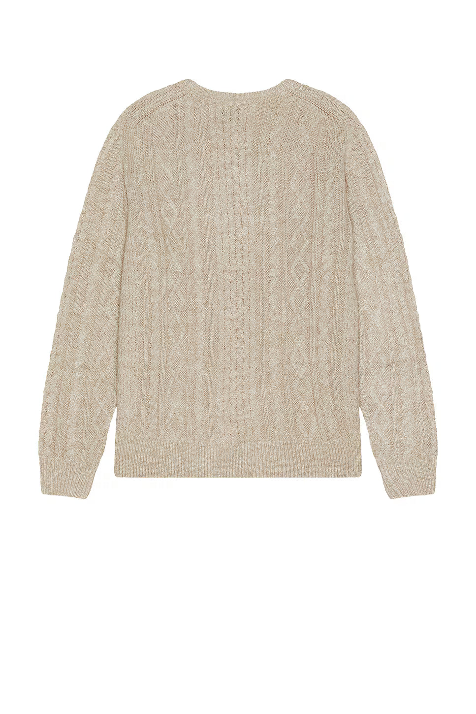 Mohair Fishermans Knit Sweater - Oatmeal
