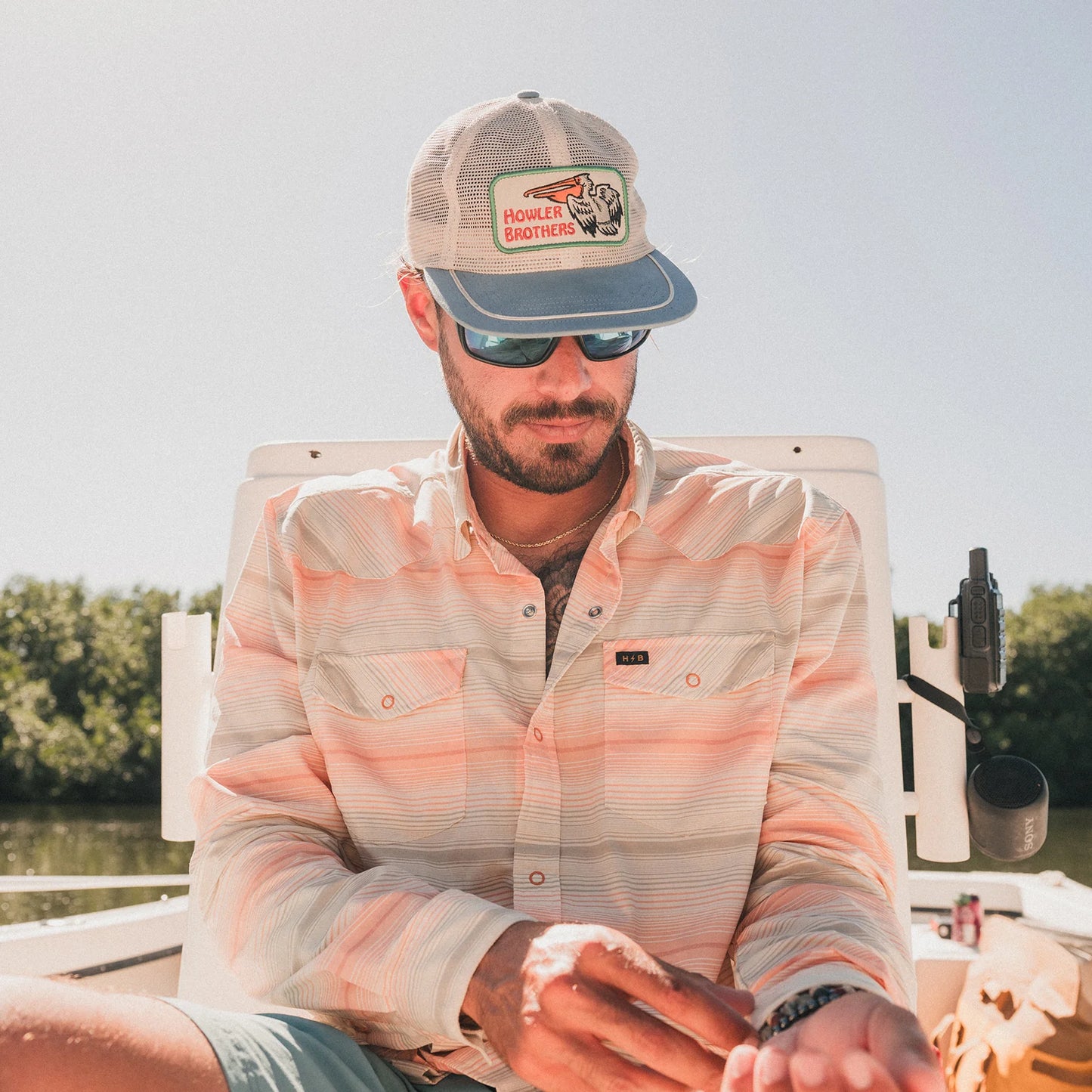 Feedstore Snapback: Tan/Blue