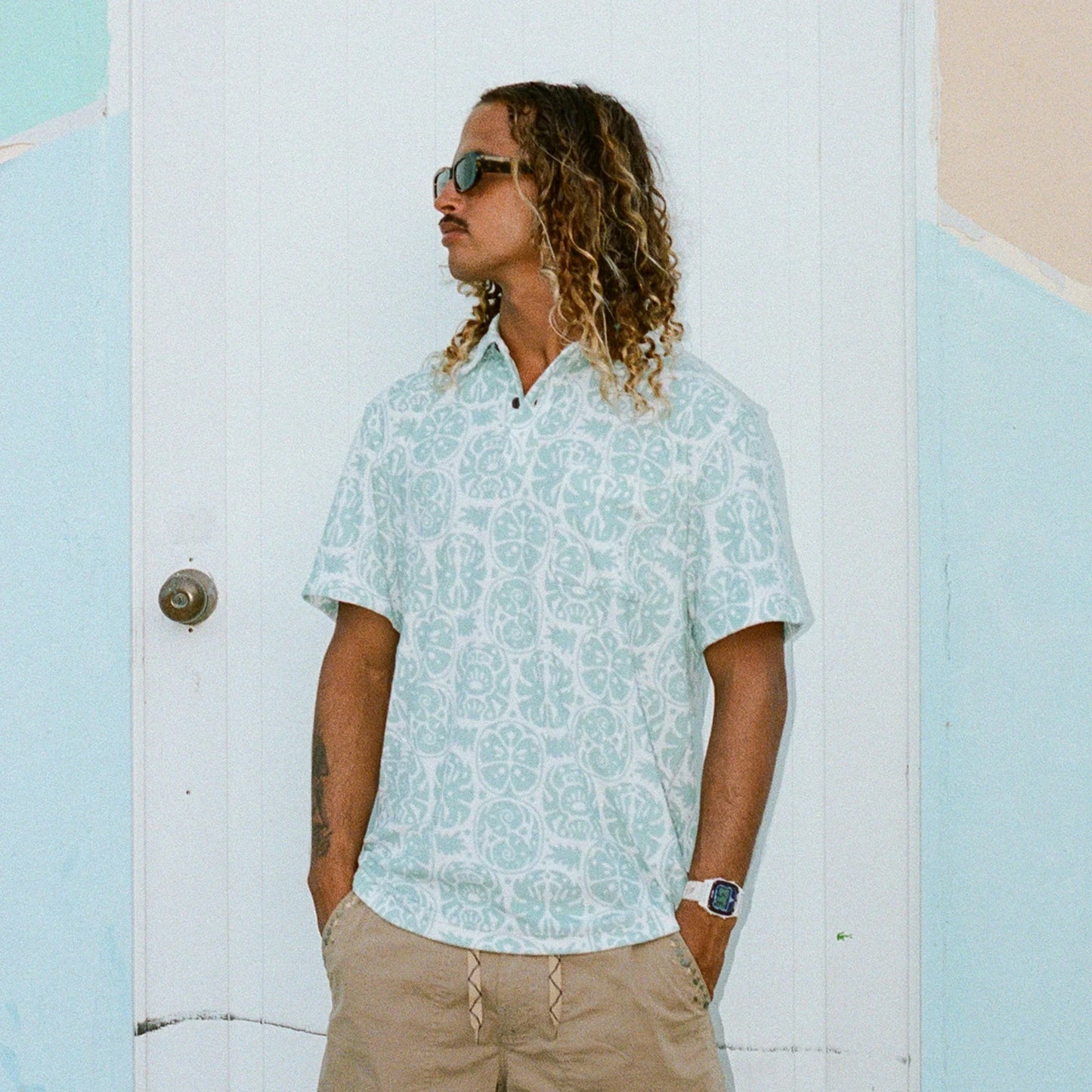 Plusherman Terry Polo: Leafy Idols - Minty