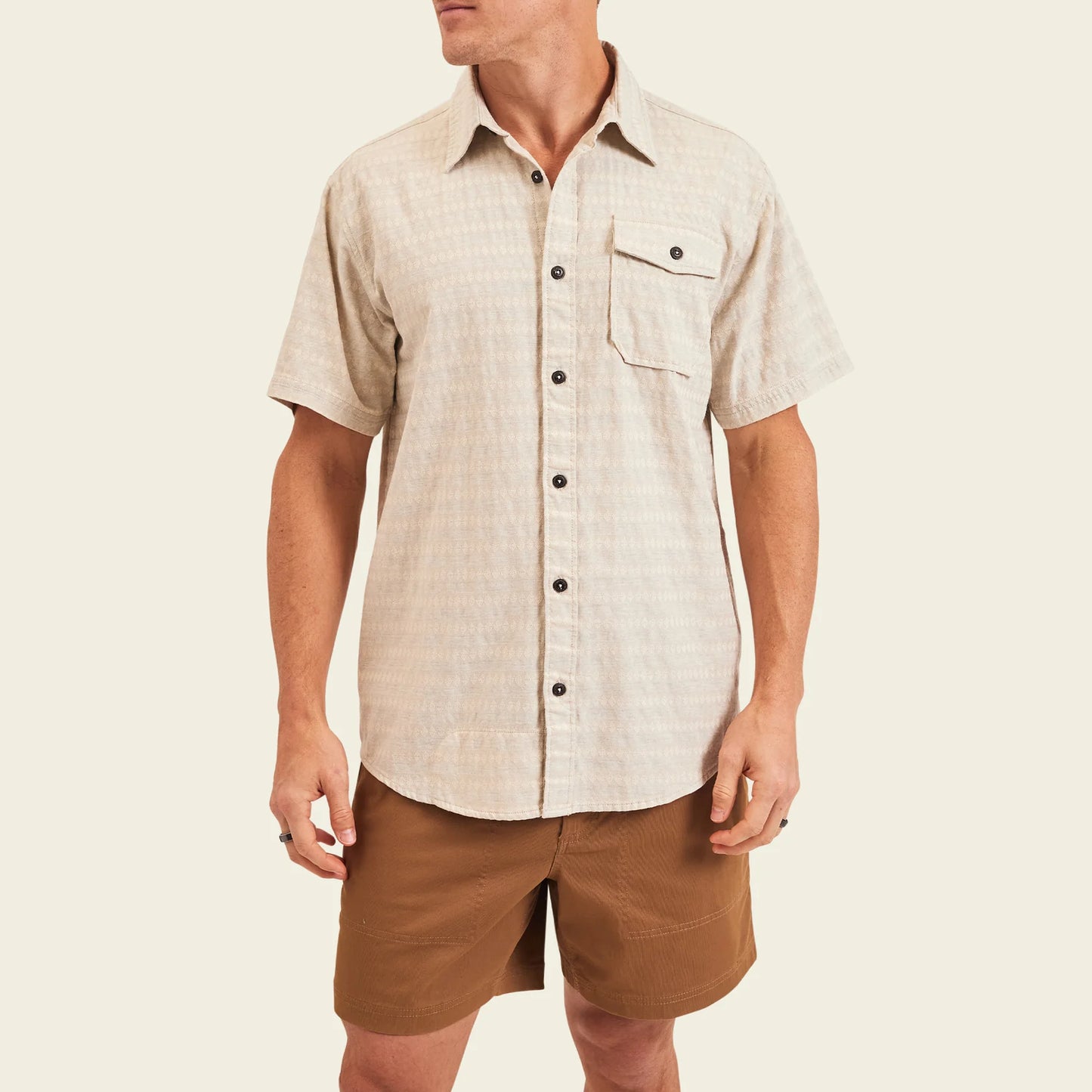 San Gabriel Shortsleeve - Diamond Dobby - Off White