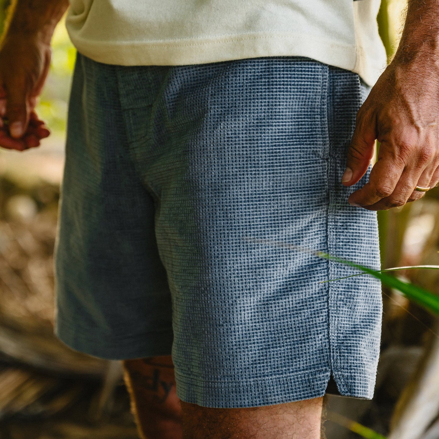 Pressure Drop Cord Shorts - Grid : Blue Mirage