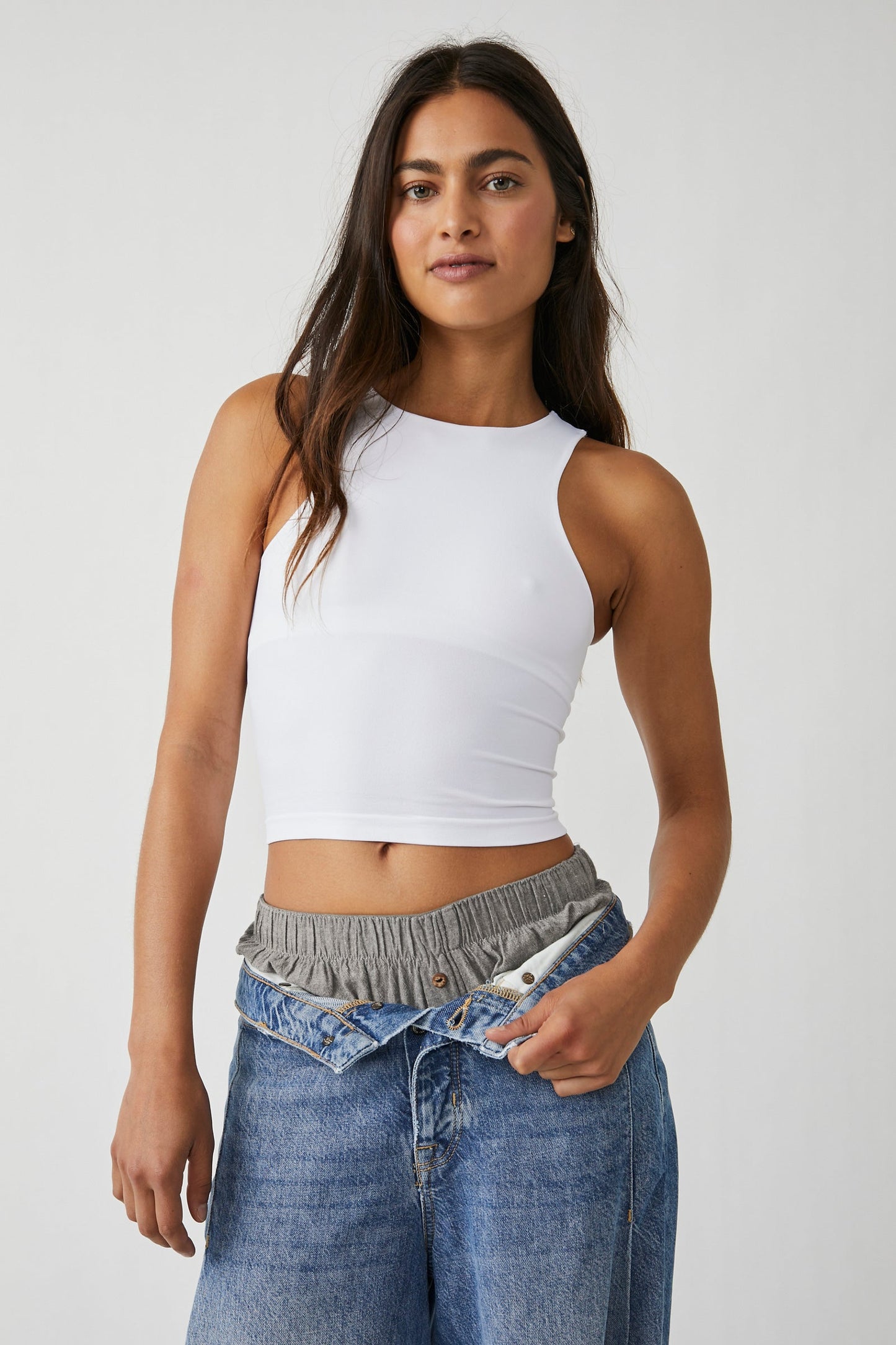 Clean Lines Cami - White