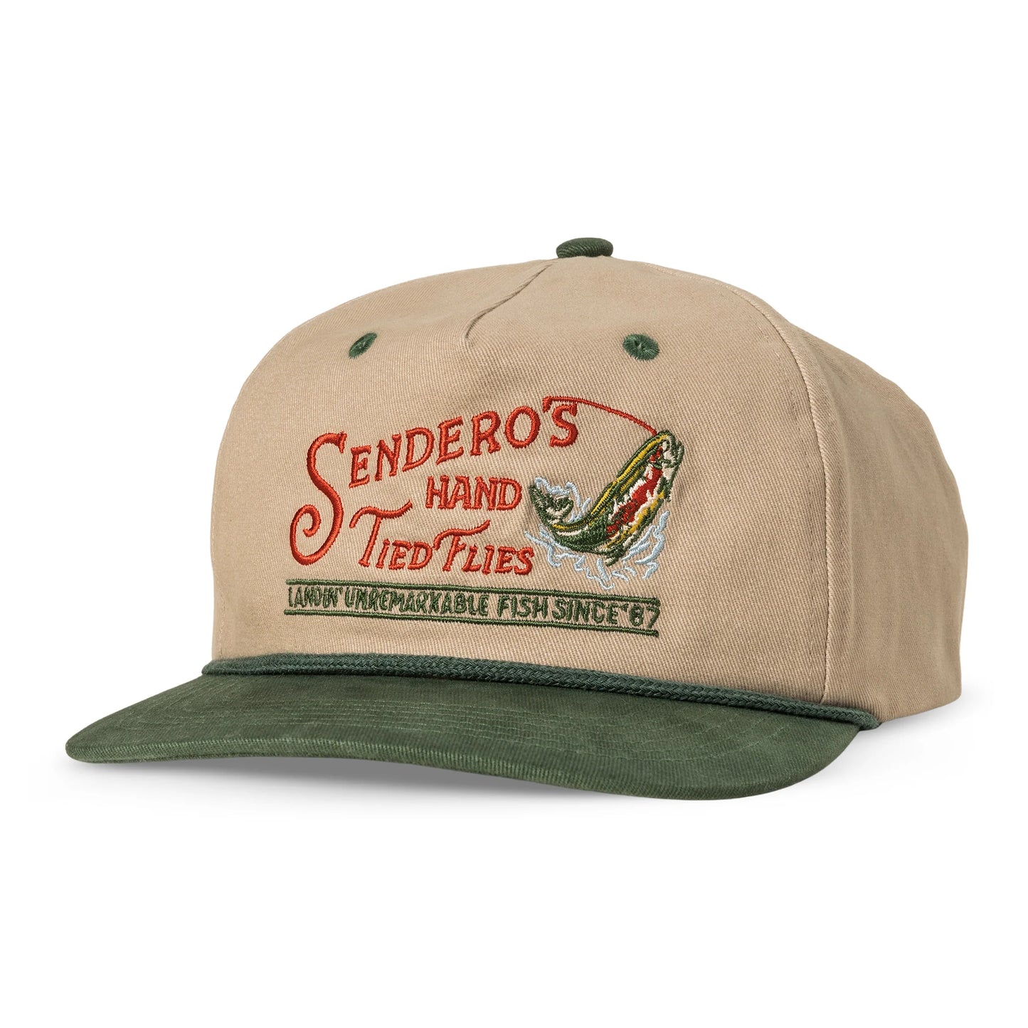 Hand Tied Flies Hat - Gray
