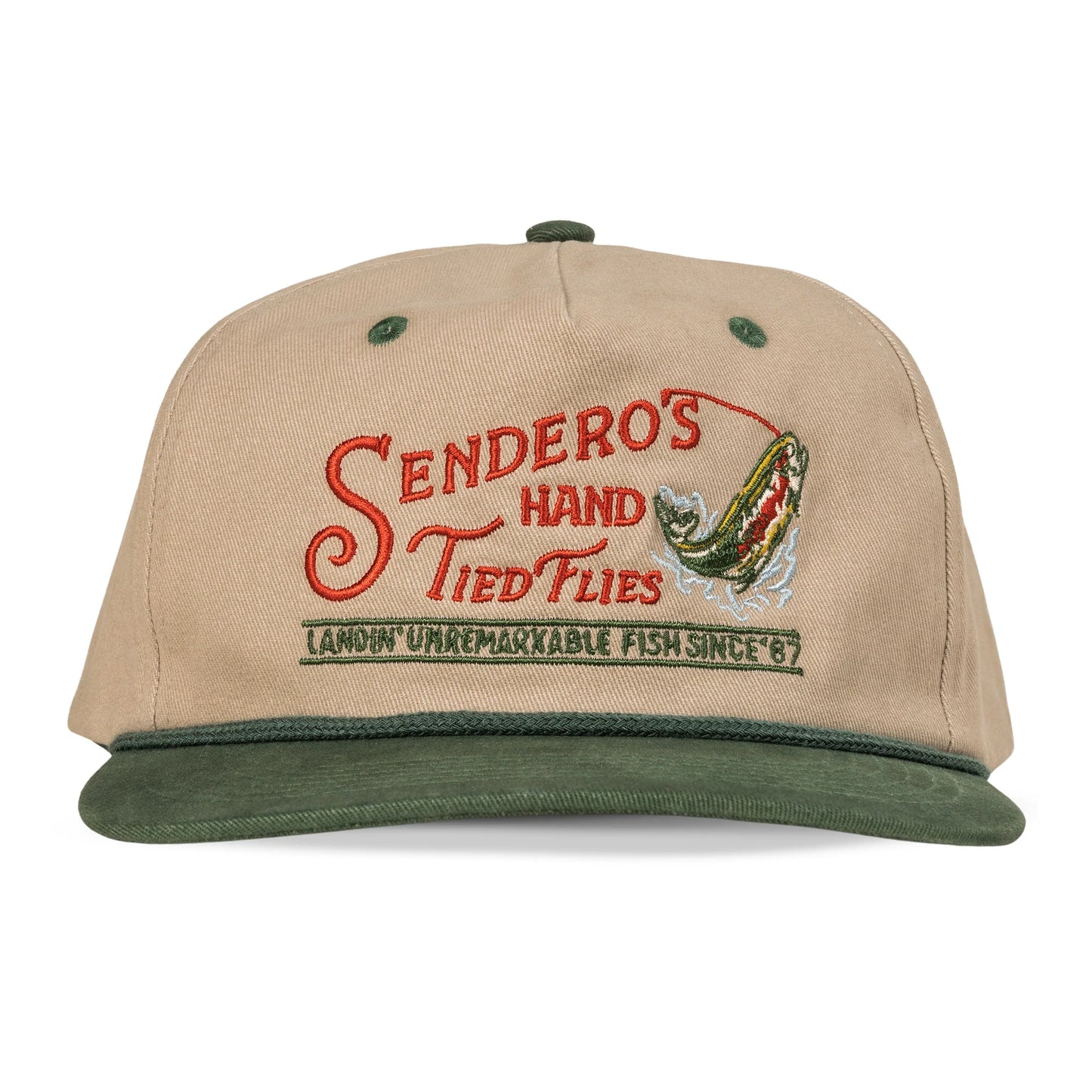 Hand Tied Flies Hat - Gray
