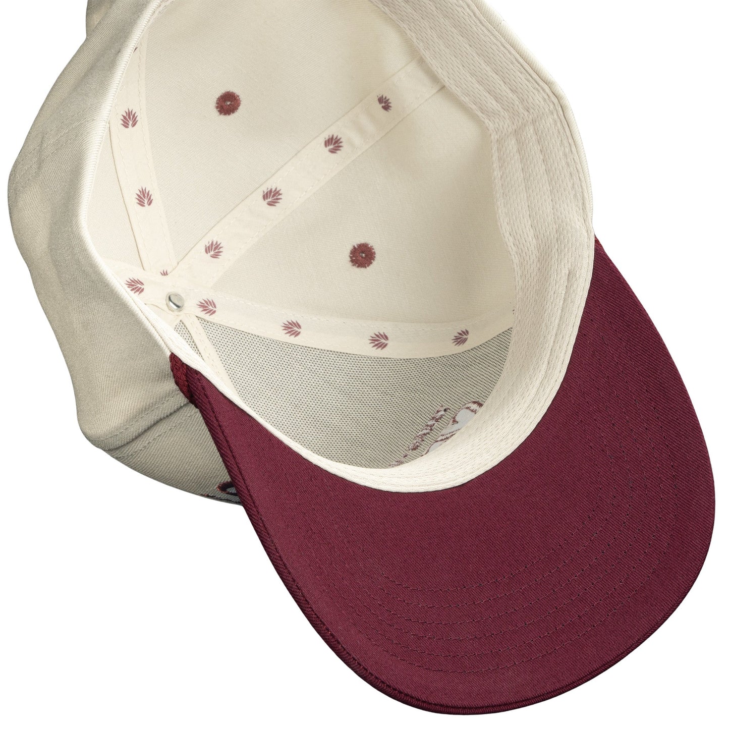 Logo Hat - Cream/Maroon