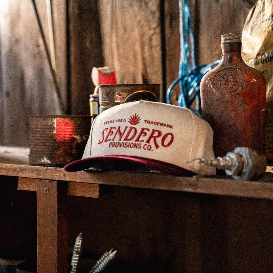 Logo Hat - Cream/Maroon