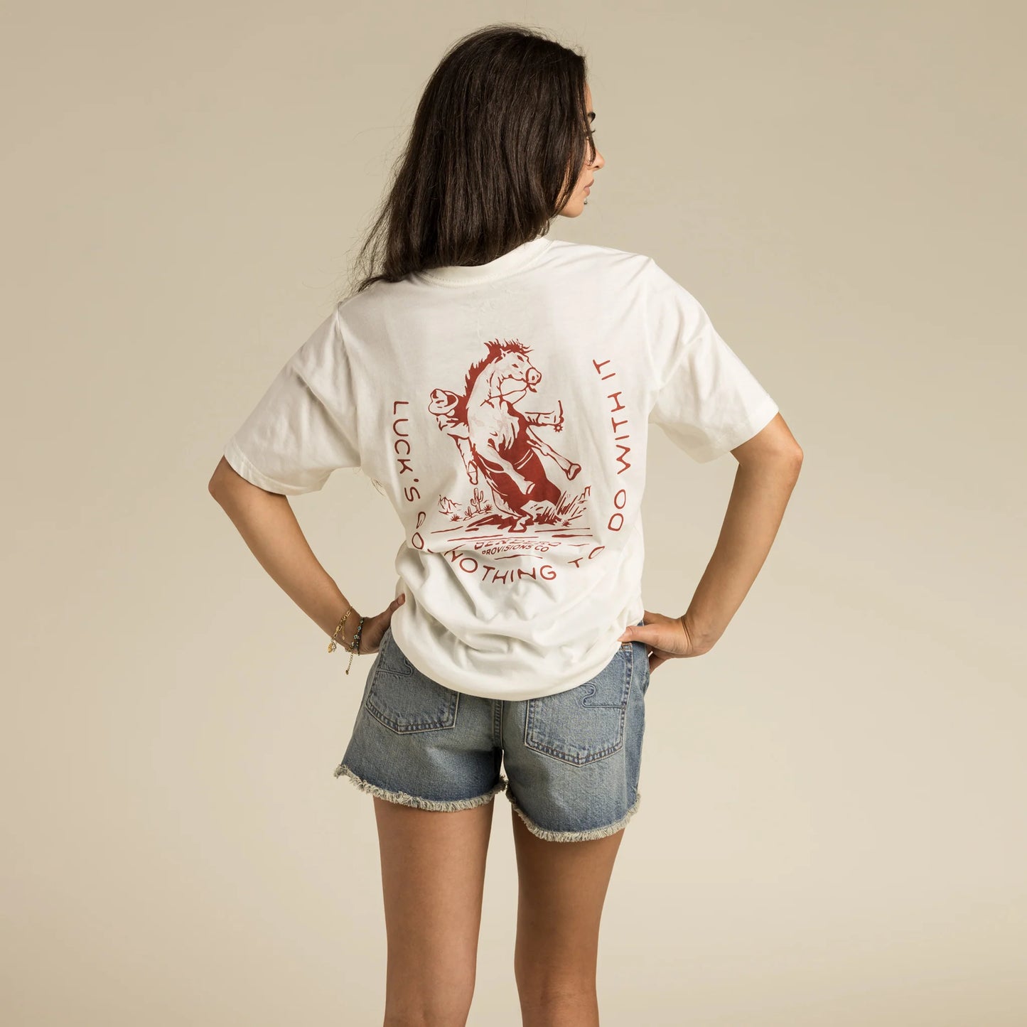 No Luck T-Shirt - Vintage White