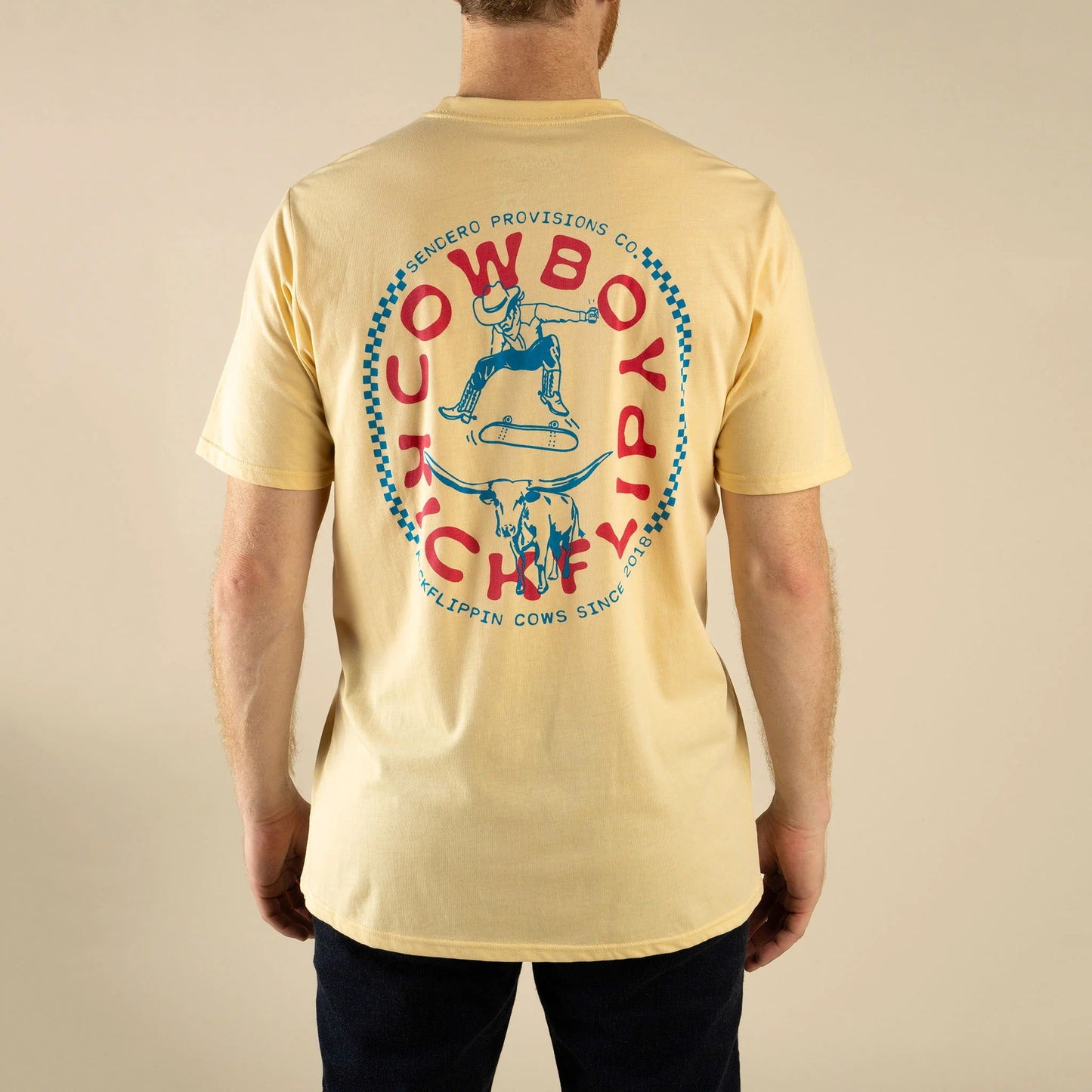Cowboy Kickflip Tee - Cream