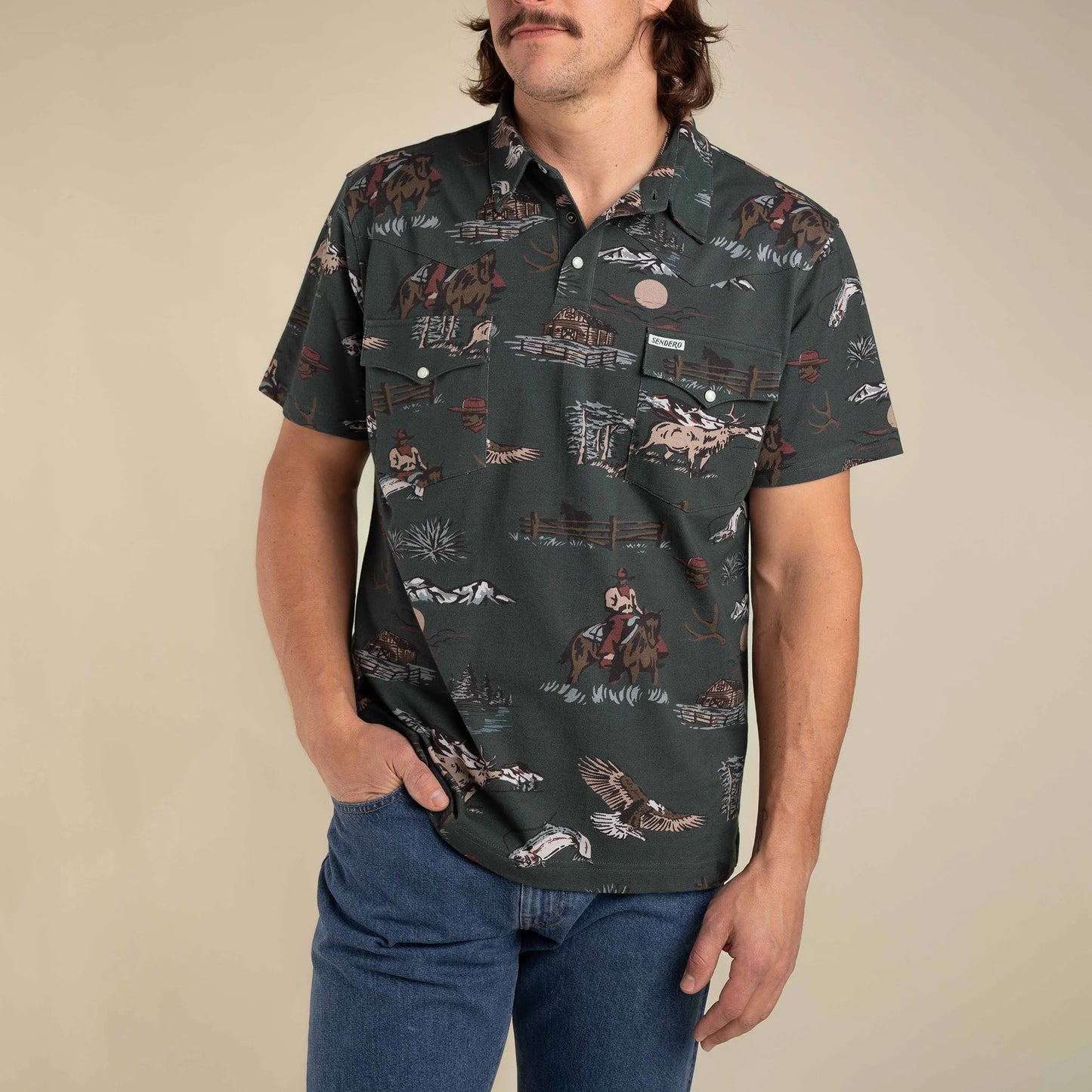 Cantina Men's Polo - Sky Grande