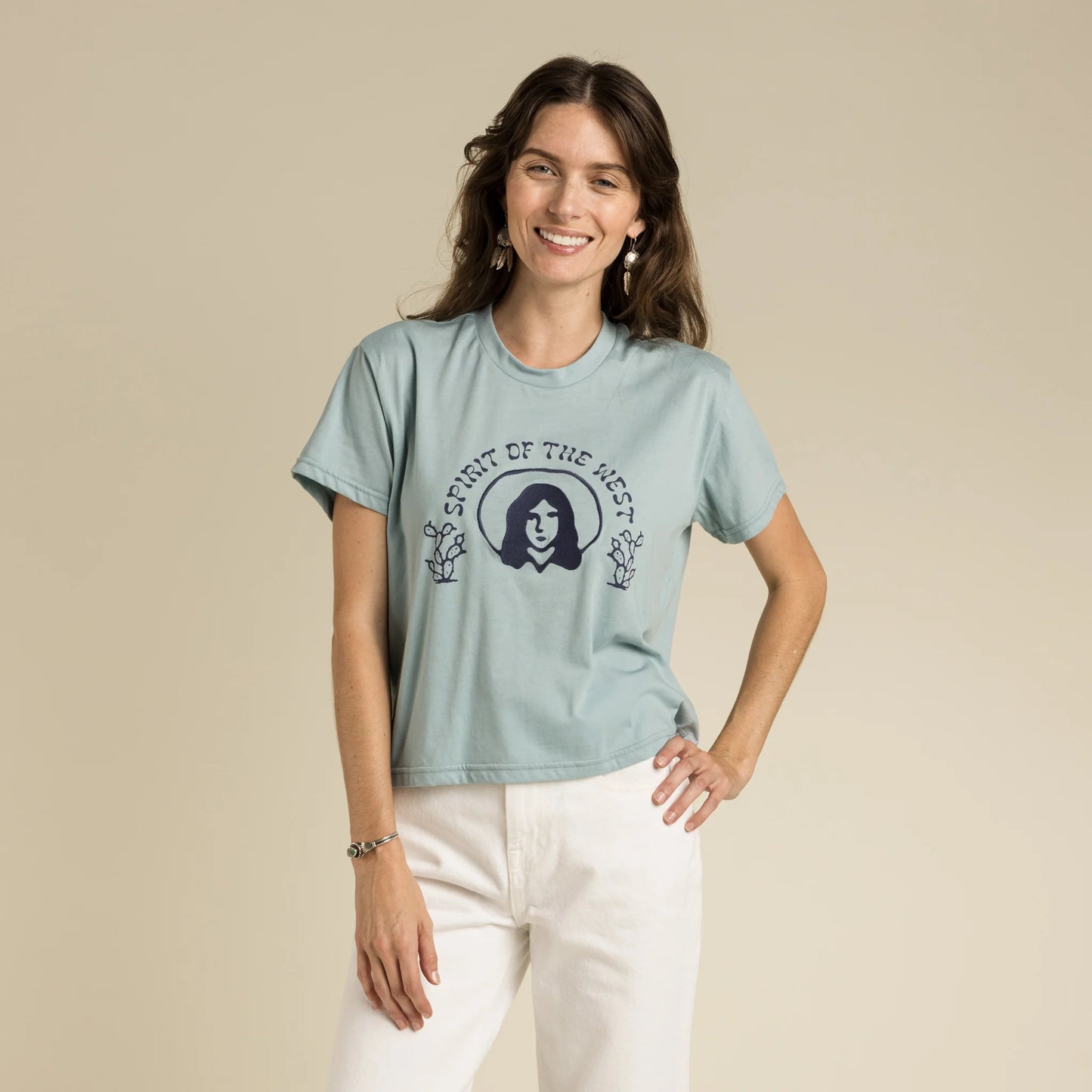 La Charra Women's Tee - Sterling Blue