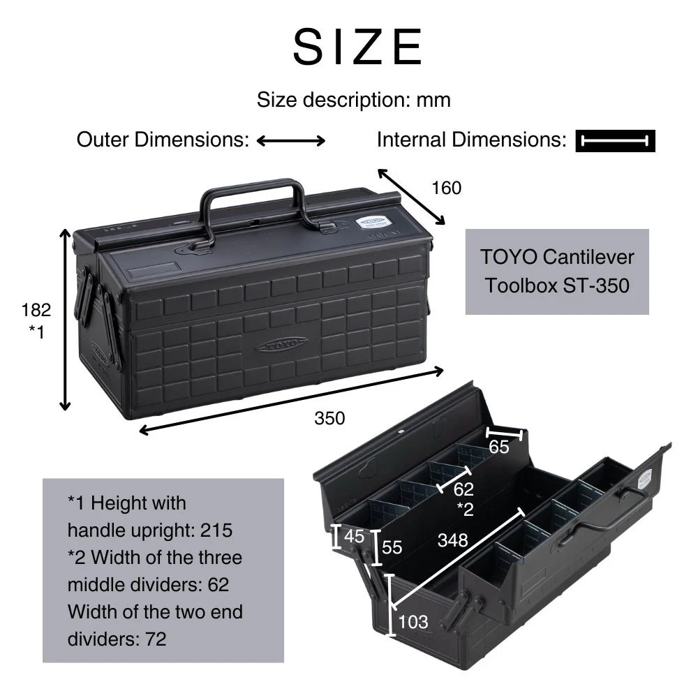 Steel Toolbox w/ Cantilever Lid - Lilac