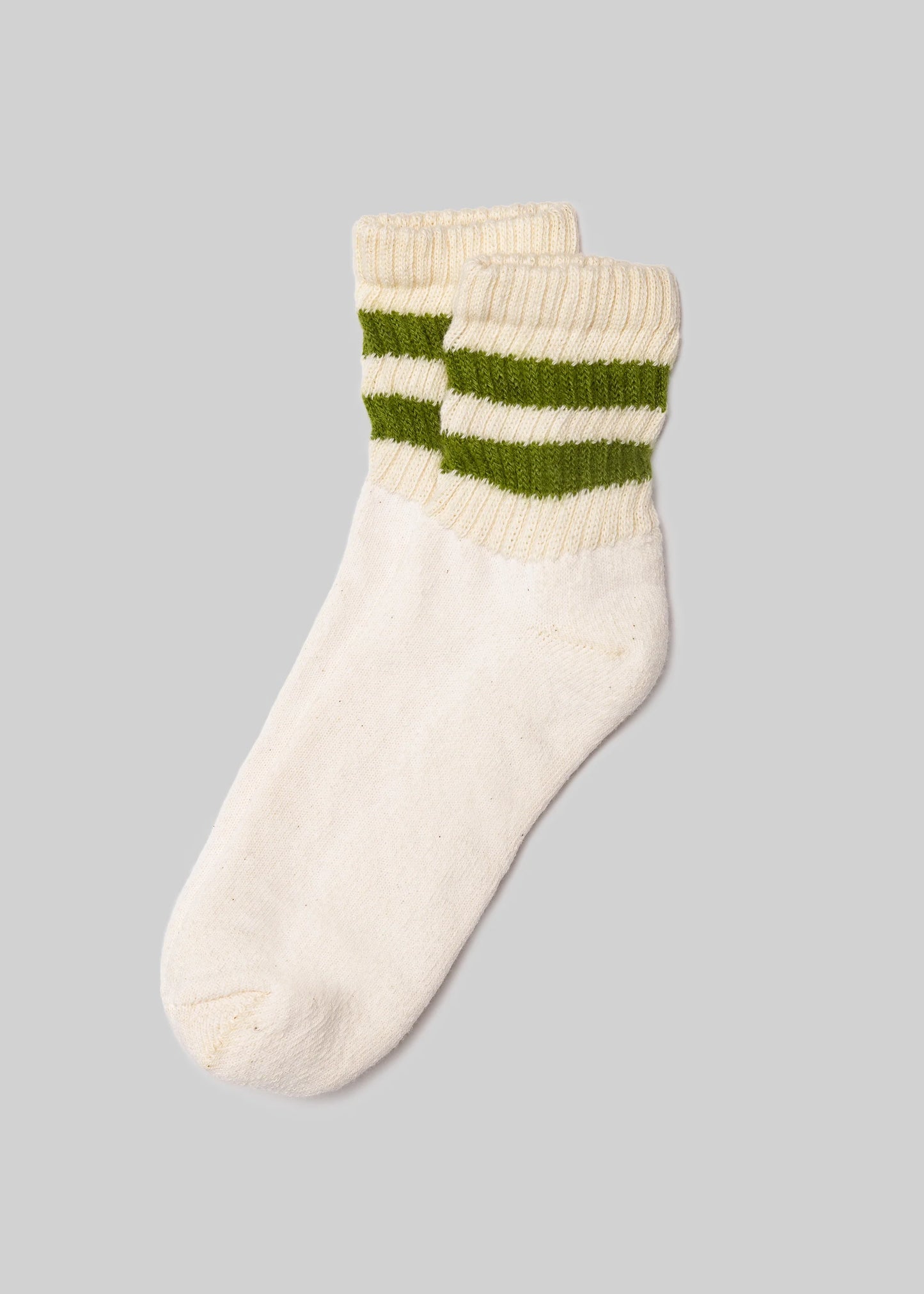 The Mono Stripe Quarter Crew - Chive