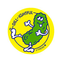 Dill-lightful Dill Pickle scent Retro Scratch 'n Sniff Stinky Stickers