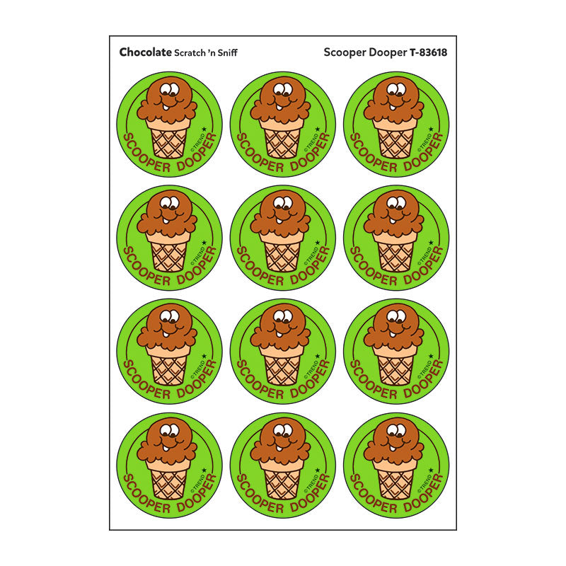Scooper Dooper, Chocolate scent Retro Scratch 'n Sniff Stinky Stickers