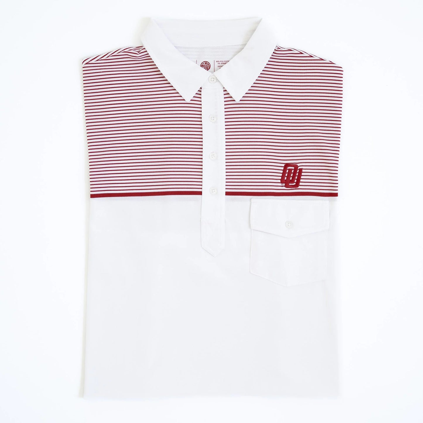 Disco Logo Polo w/ Crimson Striping