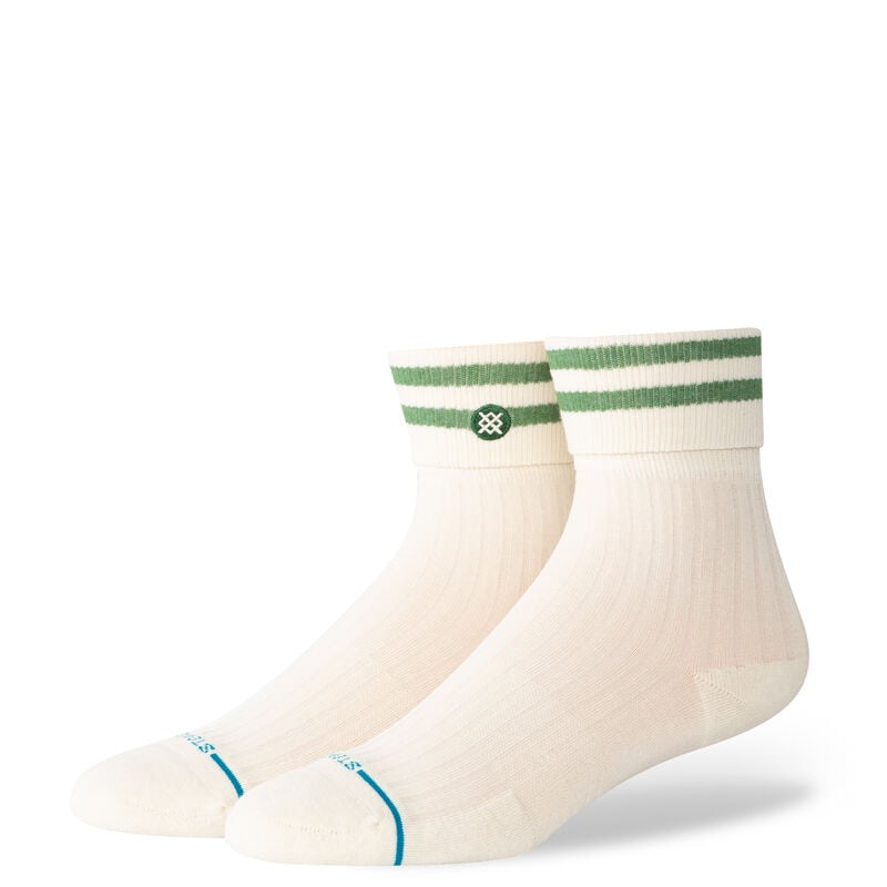 Women's Roll Cuff Quarter Socks - Green