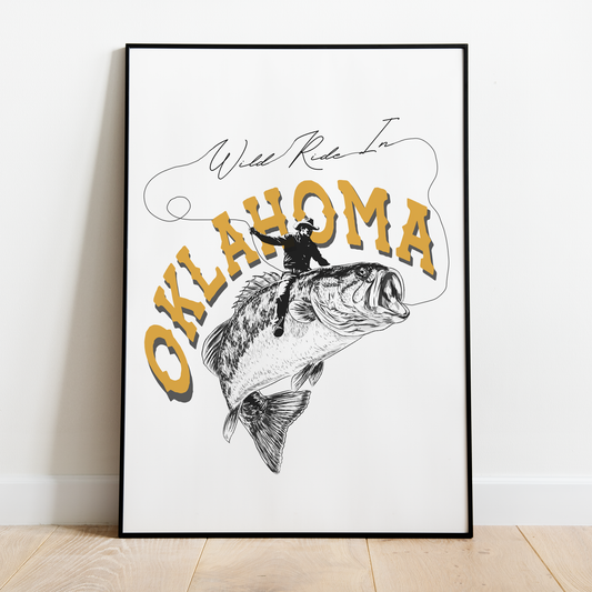 Wild Ride In Oklahoma Fish Print