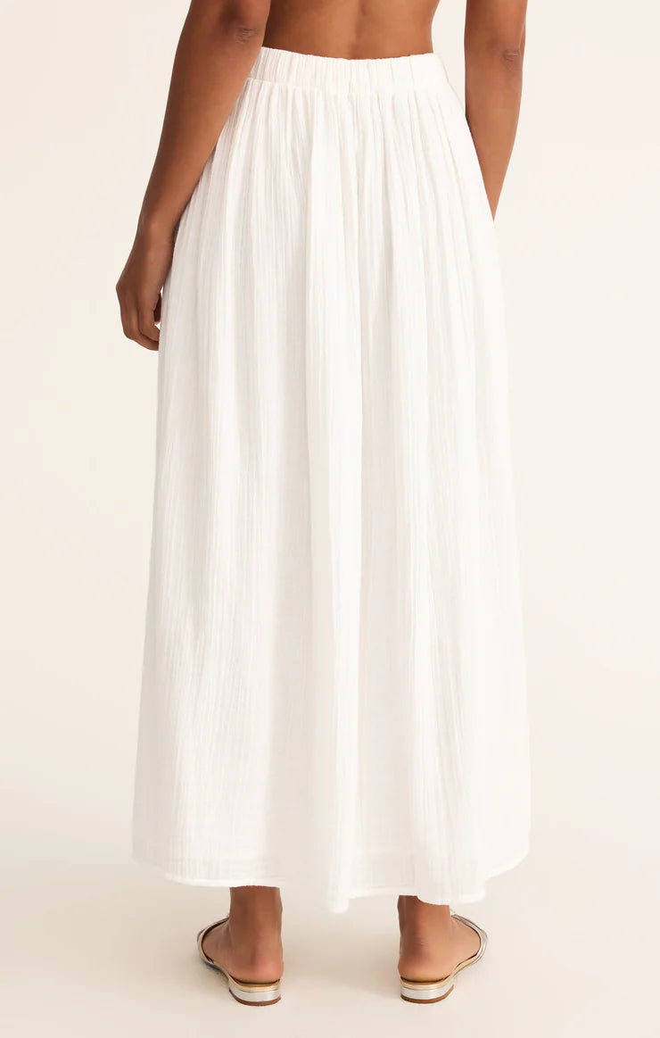 Reina Airy Gauze Skirt - White