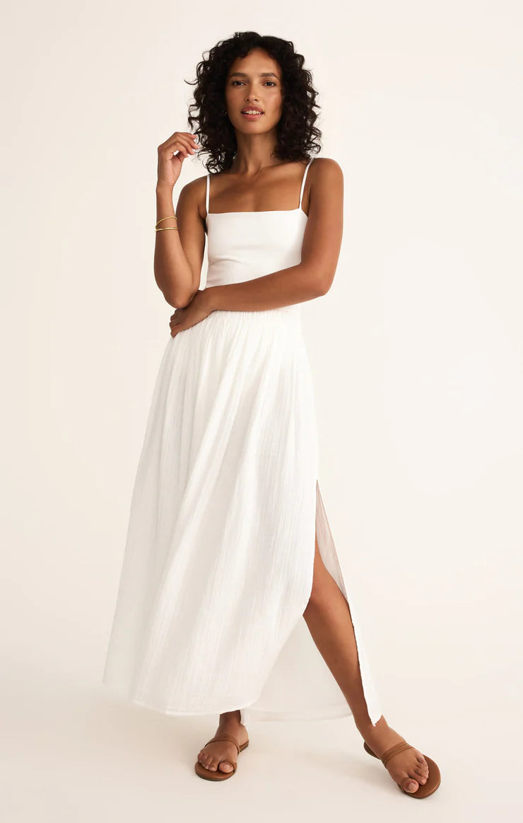 Reina Airy Gauze Skirt - White