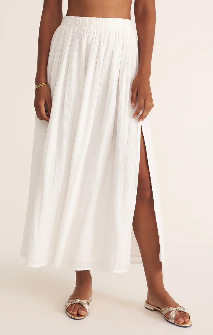 Reina Airy Gauze Skirt - White