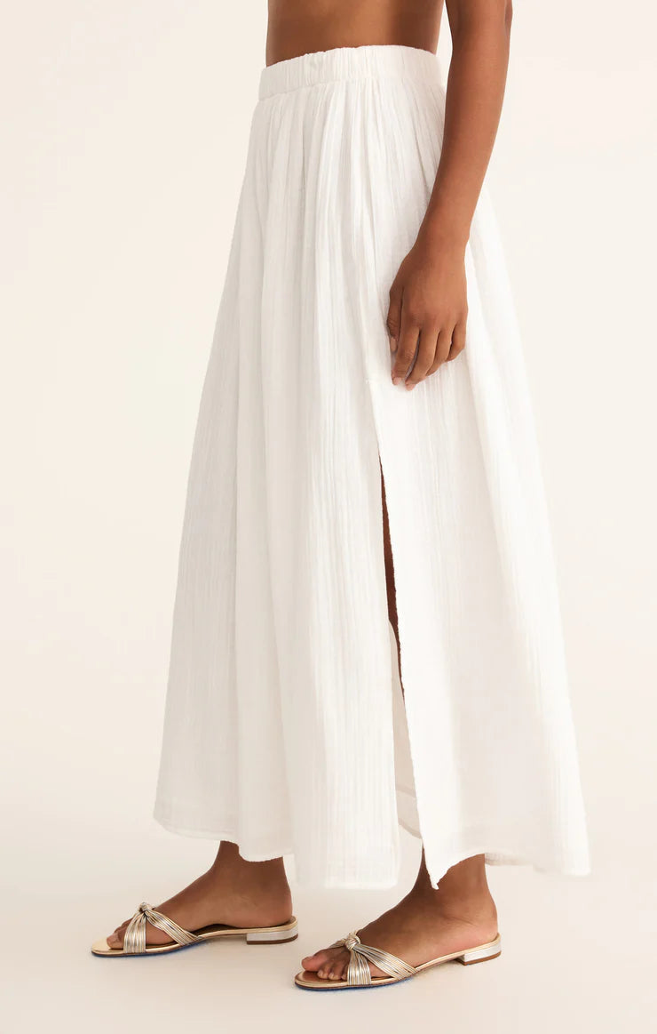 Reina Airy Gauze Skirt - White