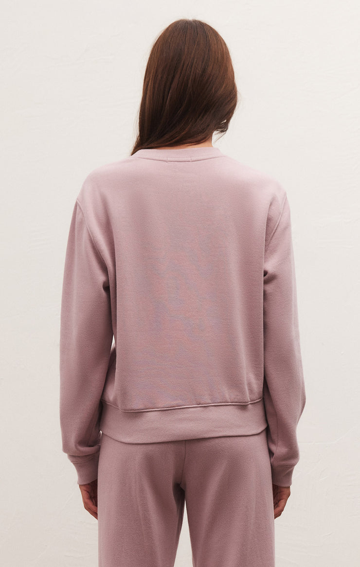 Classic Crew Sweatshirt - Shadow Mauve