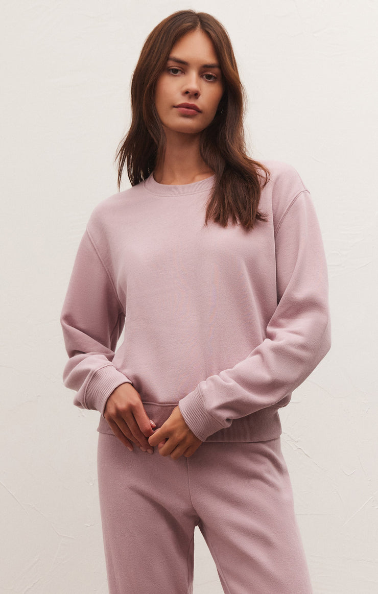 Classic Crew Sweatshirt - Shadow Mauve