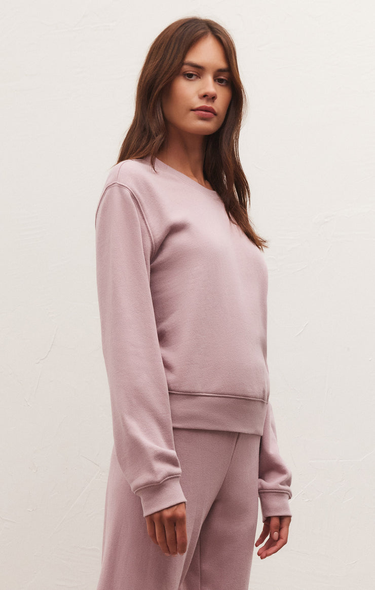 Classic Crew Sweatshirt - Shadow Mauve