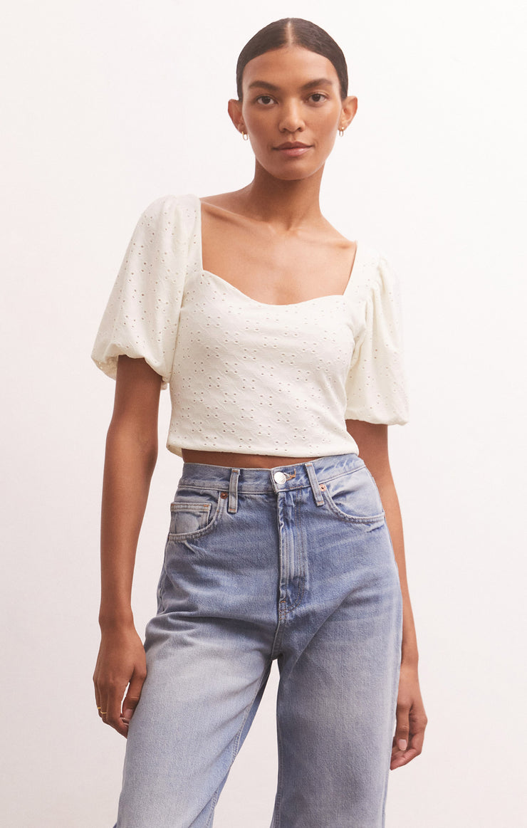 Mae Knit Top - White