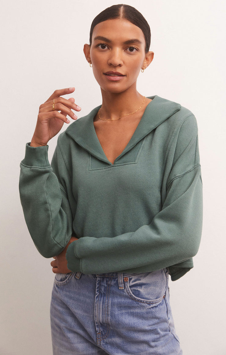 Soho Fleece Sweatshirt - Calypso Green