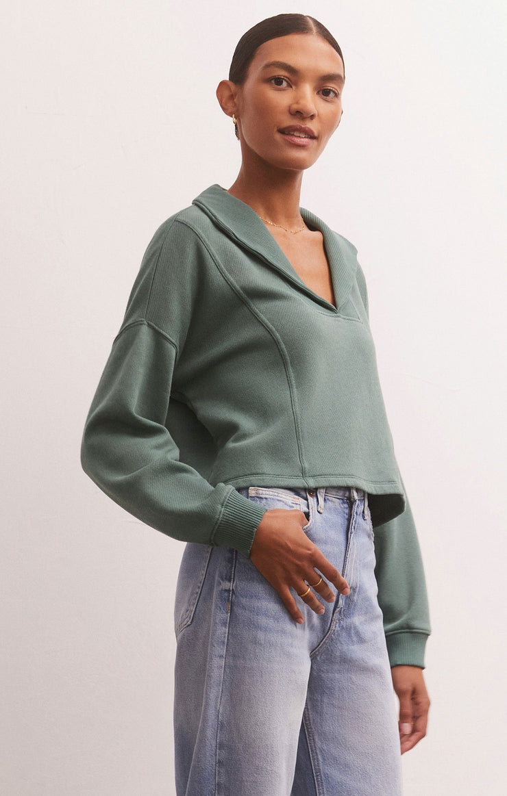 Soho Fleece Sweatshirt - Calypso Green