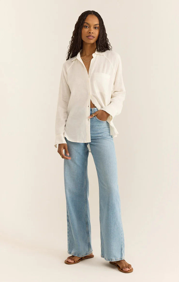 The Perfect Linen Top - White
