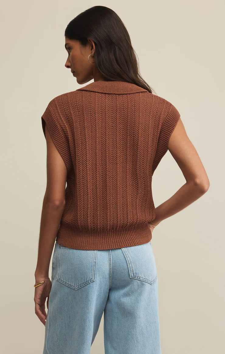 Lauden Polo Top - Teakwood