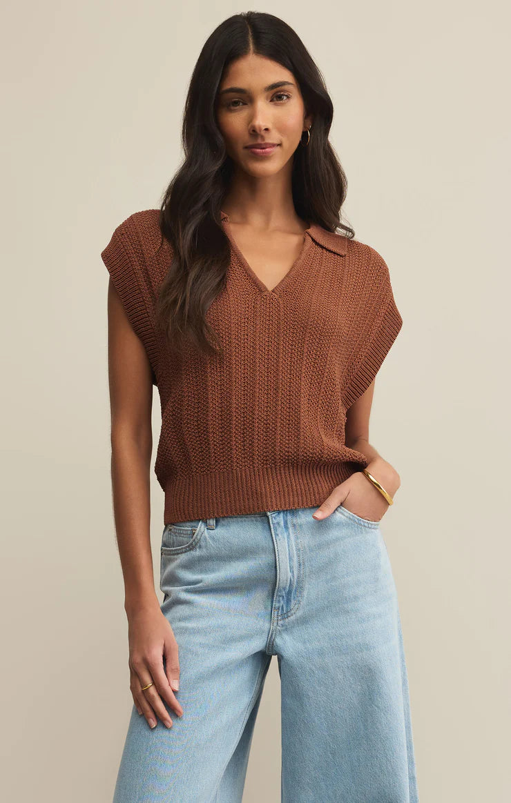 Lauden Polo Top - Teakwood