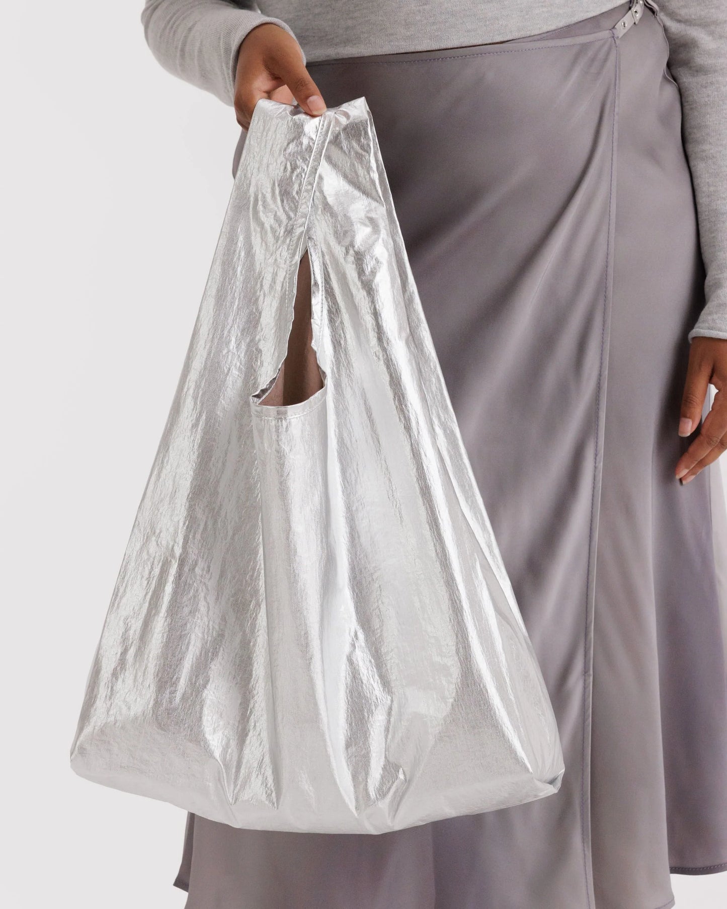 Standard Baggu - Chrome Metallic
