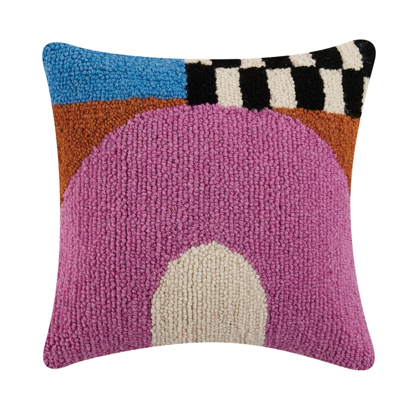 Let's Stay Home Half Circle Pillow