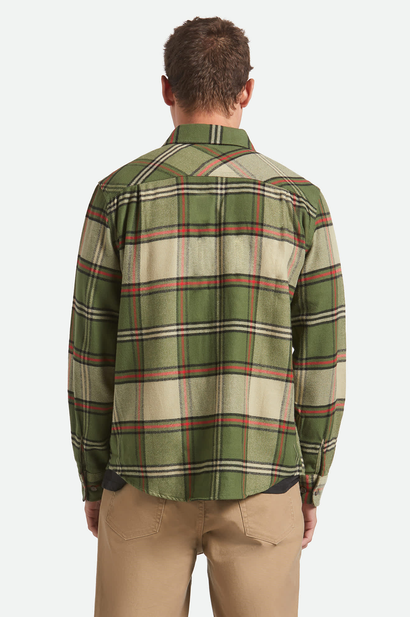 Bowery L/S Flannel - Wild Green/Elm/Adrenaline Rush