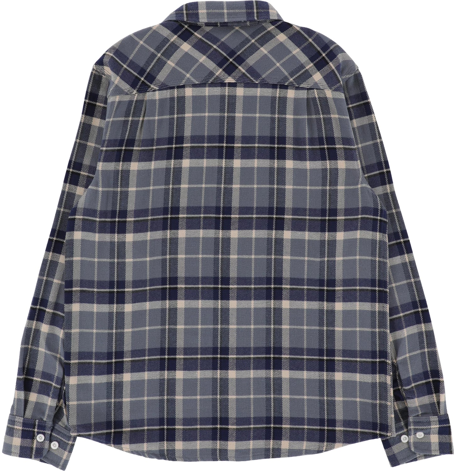 Bowery L/S Flannel - Flint Blue/Twilight Blue/Beige