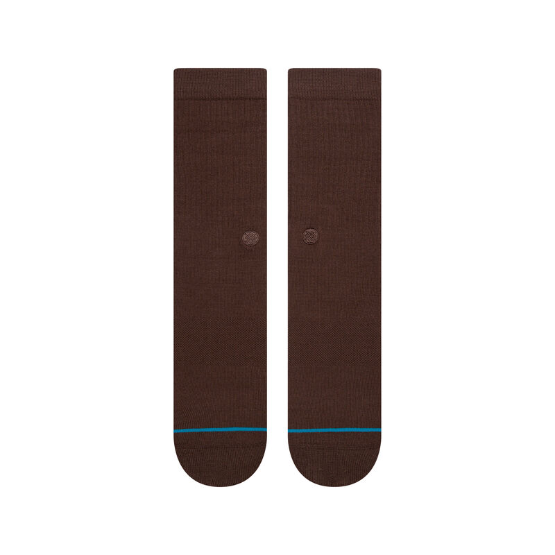 Icon Crew Socks - Brown - LG