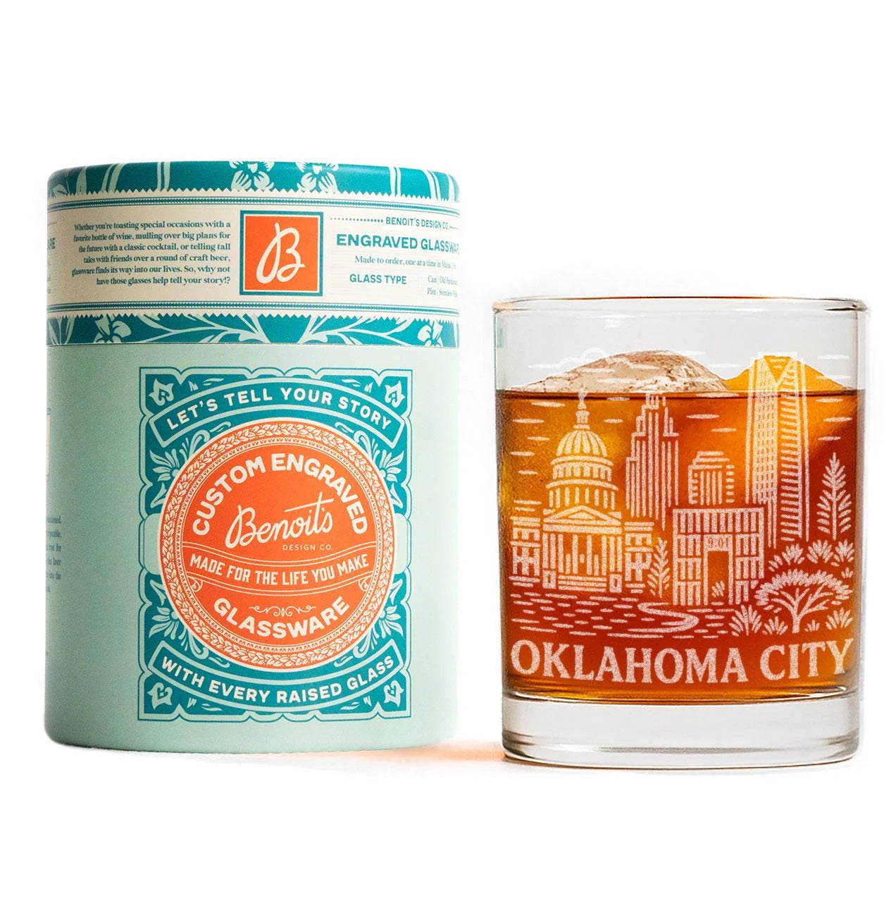 Oklahoma City Old Fashioned Glass