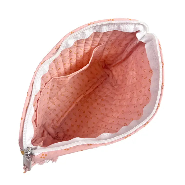 Tawny Quilted Zipper Pouch