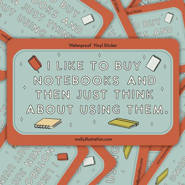 I Like To Buy Notebooks Sticker