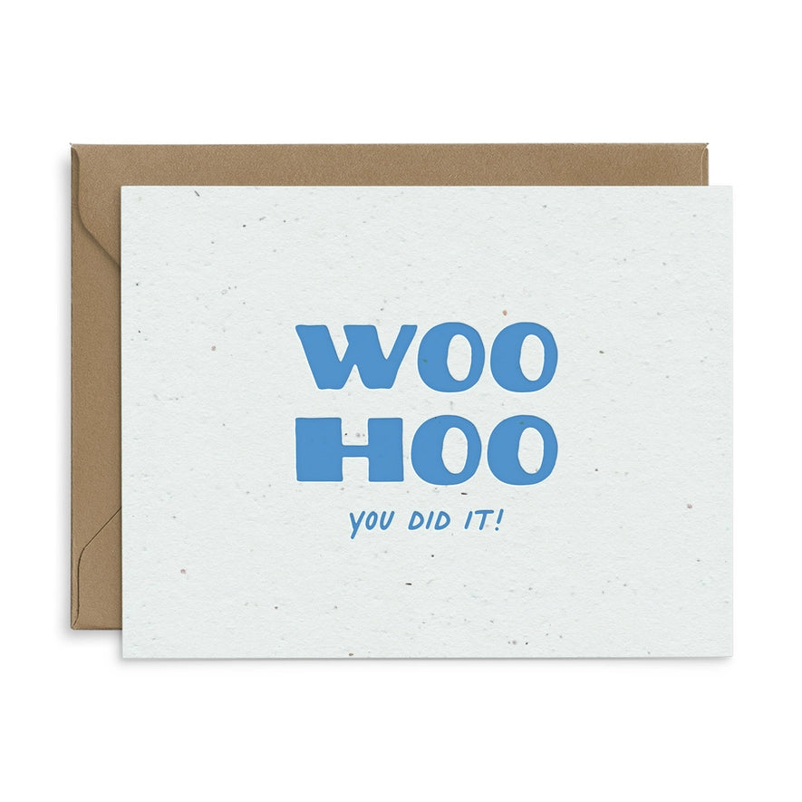 Woohoo You Did It Seeded Plantable Greeting Card