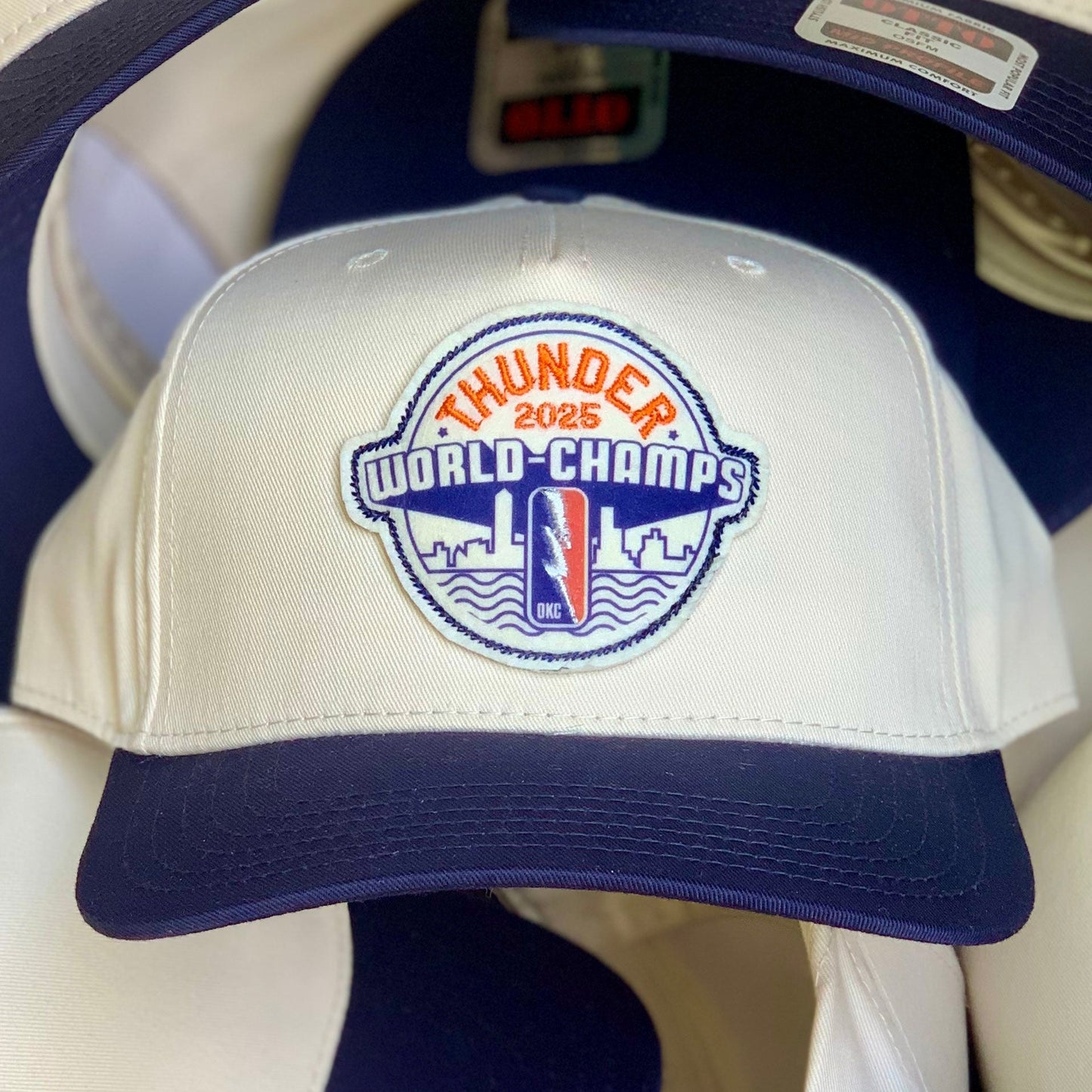 Thunder World Champs Felt Patch Hat - Navy/Cream