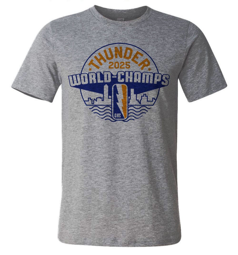 Thunder World Champs Adult Tee - Grey