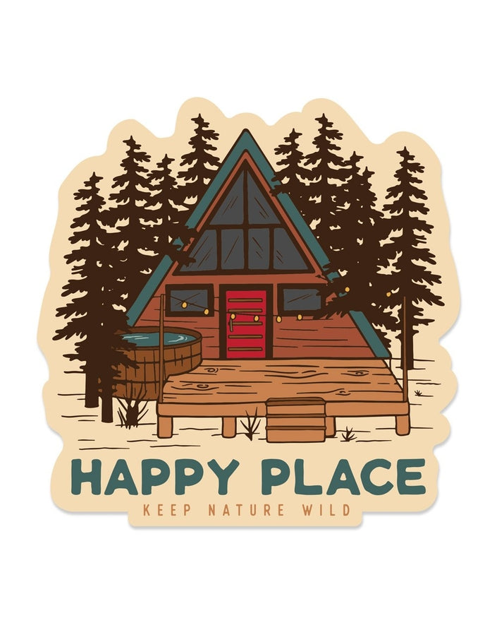 Happy Place Shape Stickers