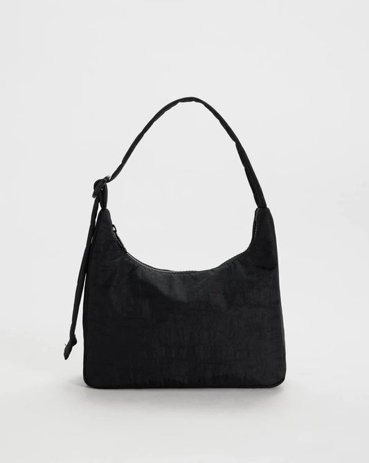 Mini Nylon Shoulder Bag - Black