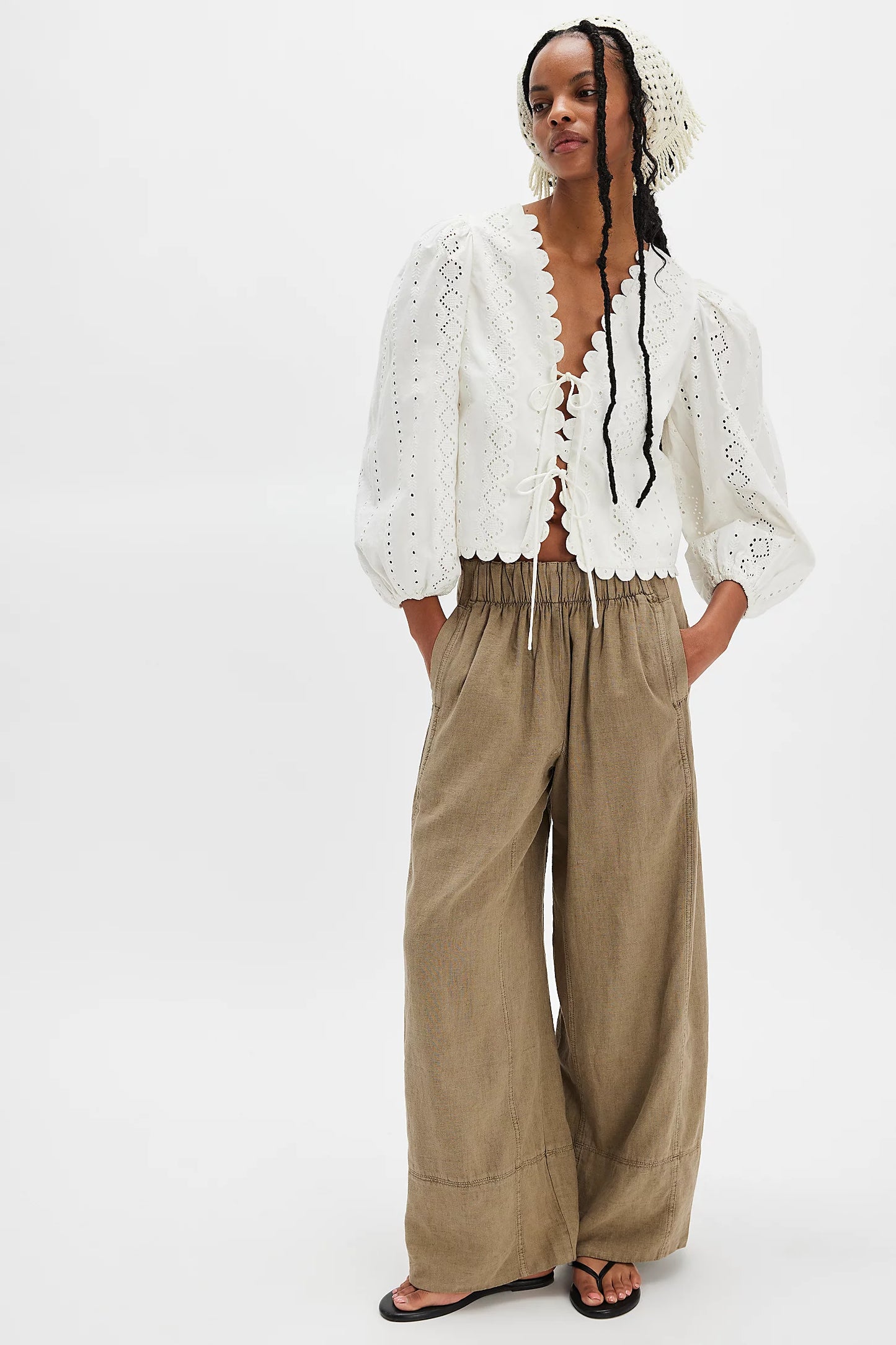 Days End Linen Pull On Pant - Caiman