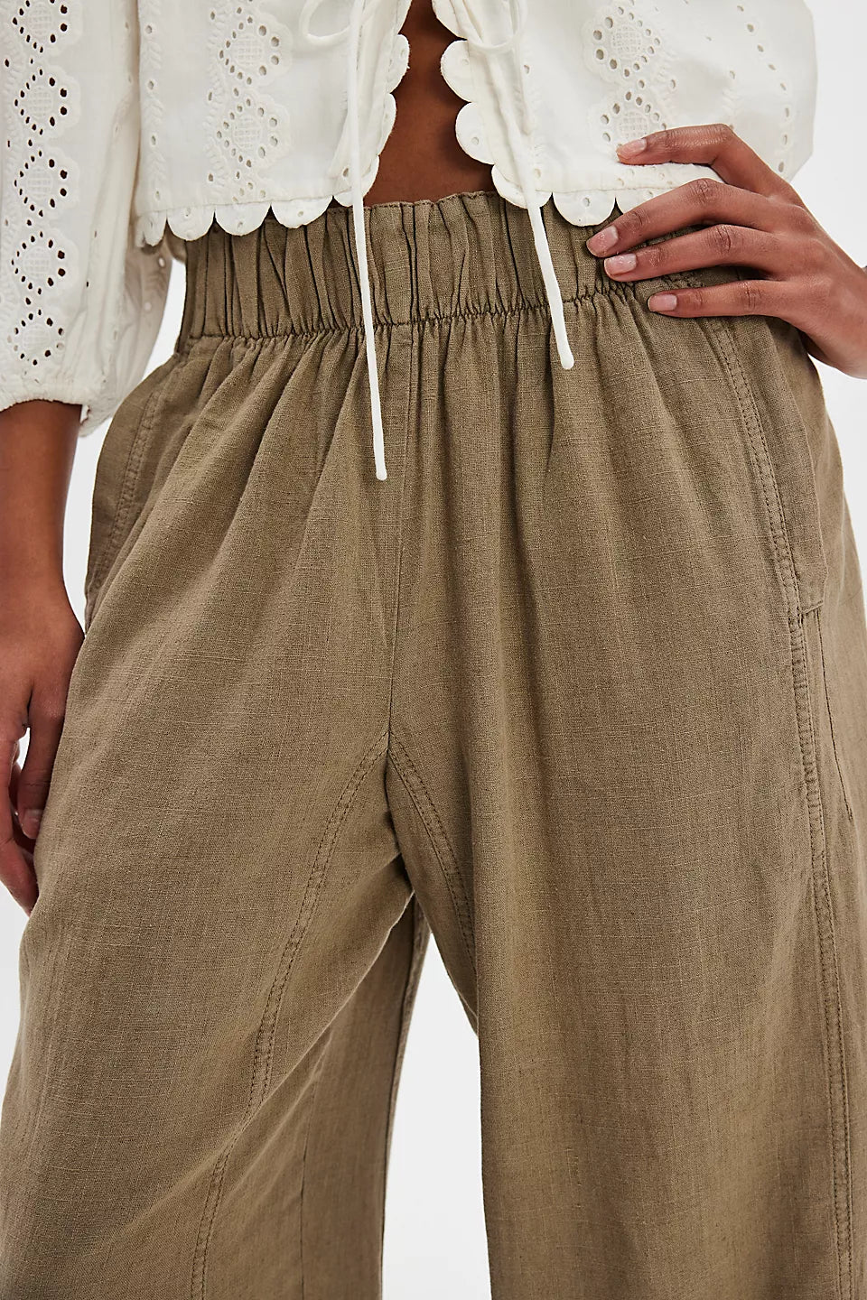 Days End Linen Pull On Pant - Caiman