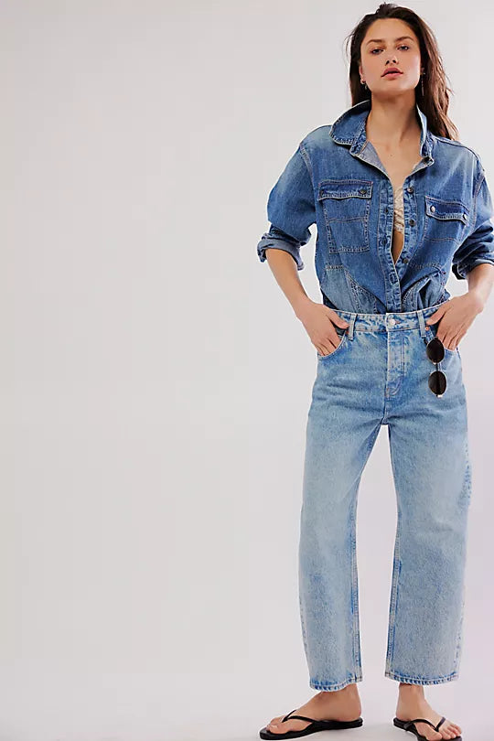 Deep Trance Dropped Boyfriend Jeans - Sweet Dreams